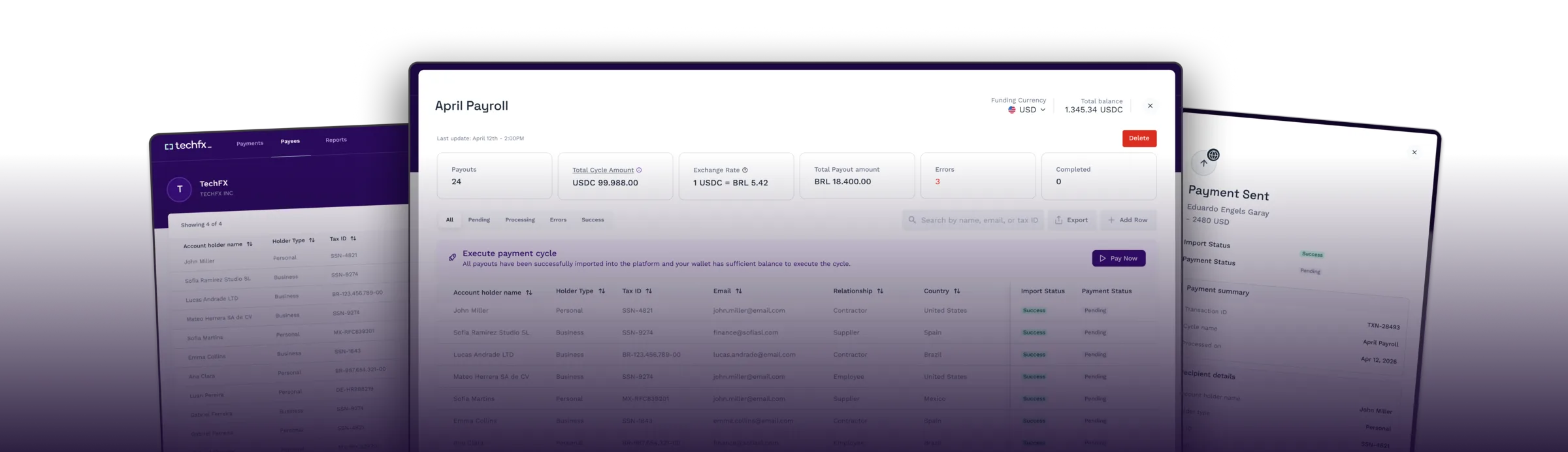 Payroll dashboard